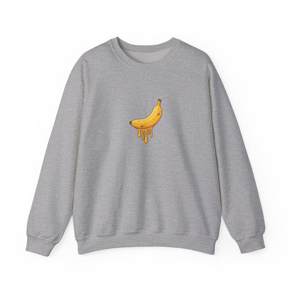 Playful Melting Banana Crewneck Sweatshirt