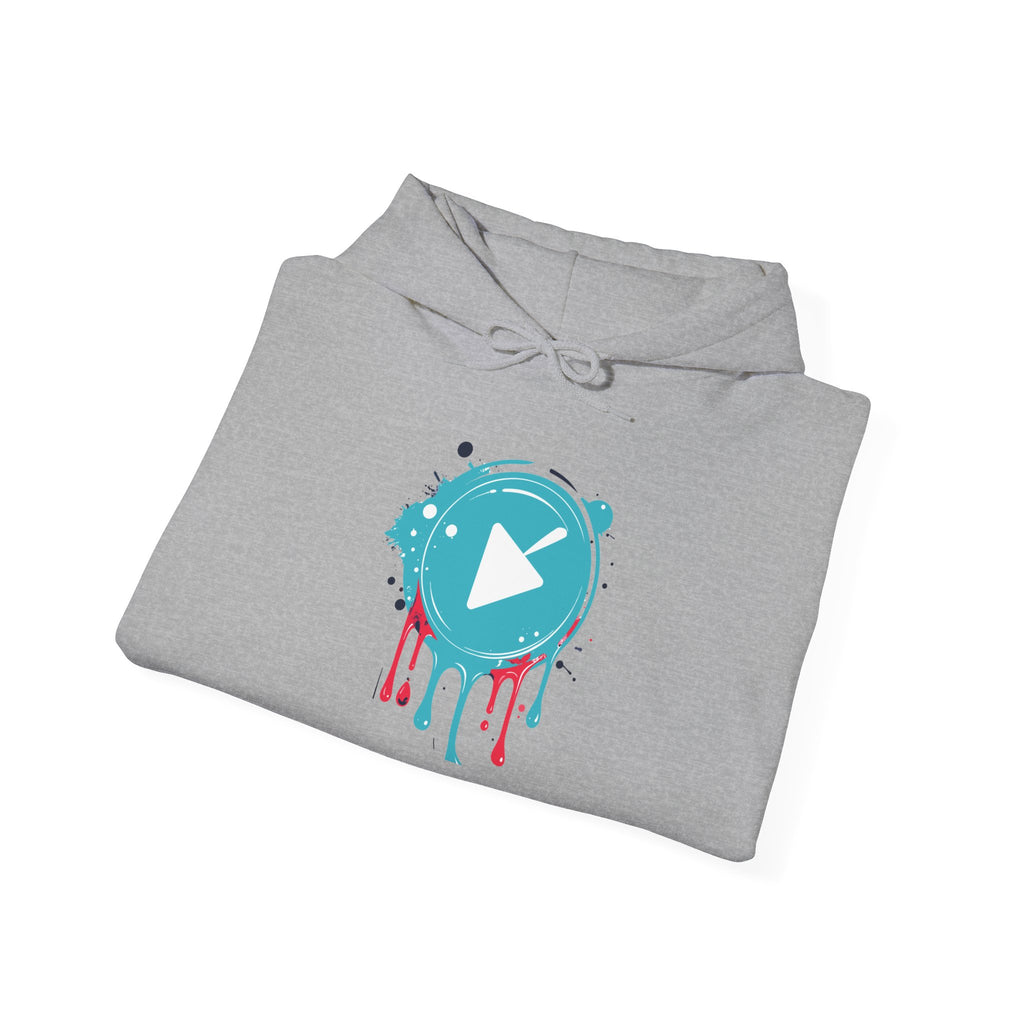 Colorful Dripping Play Button Hoodie
