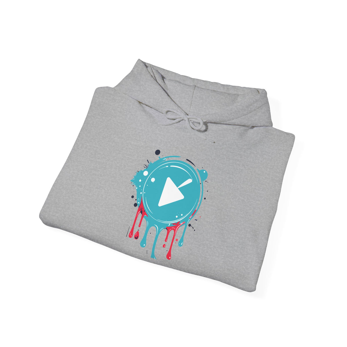 Colorful Dripping Play Button Hoodie