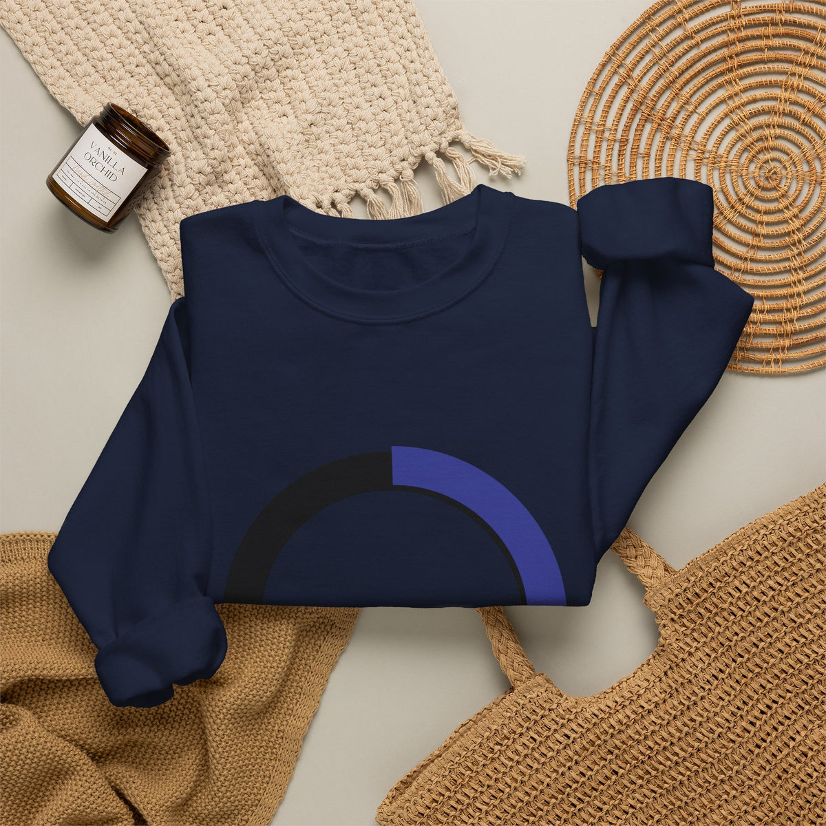 Minimalist Progress Ring Crewneck Sweatshirt