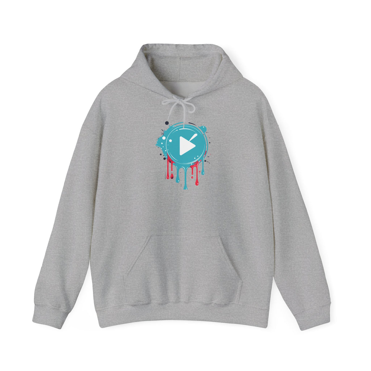 Colorful Dripping Play Button Hoodie