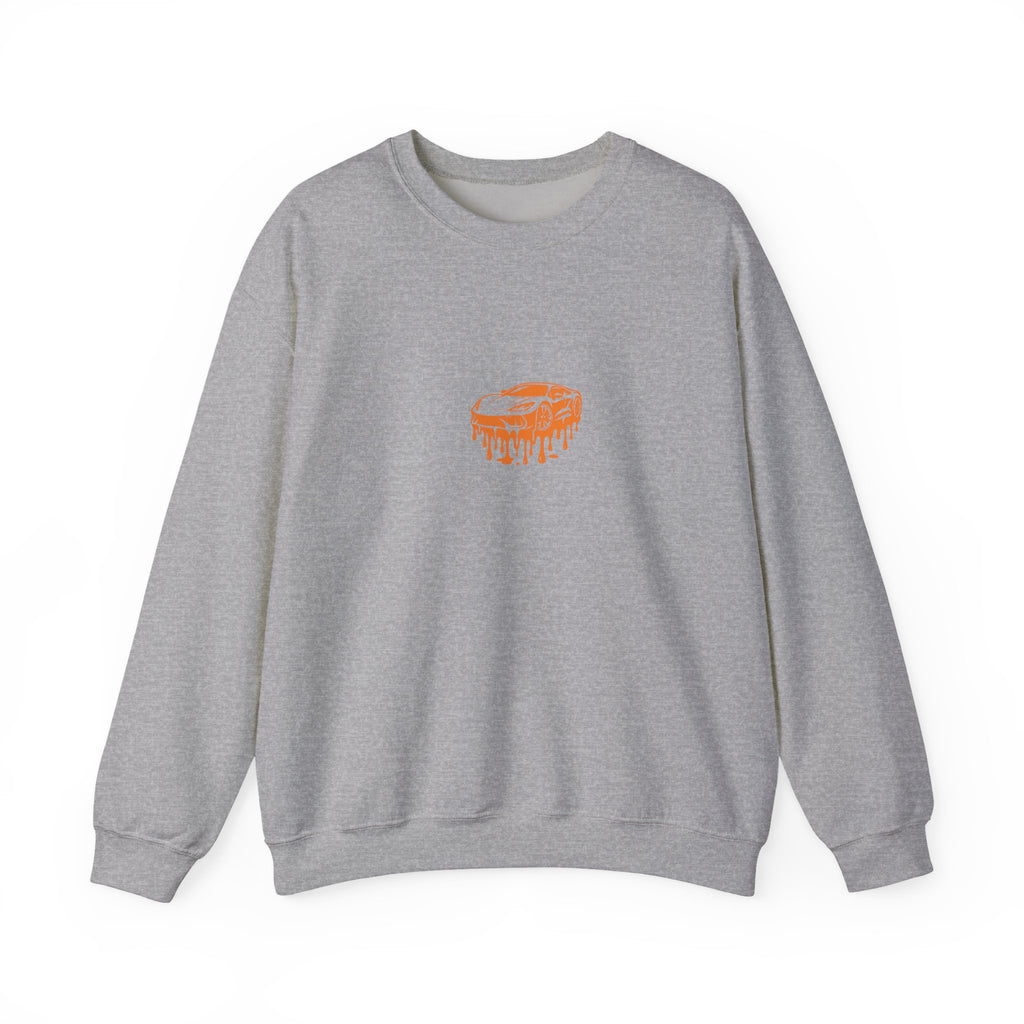 Retro Orange Dripping Mushroom Crewneck Sweatshirt