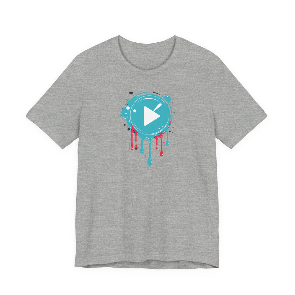 Play Button Paint Splash Graphic T-Shirt