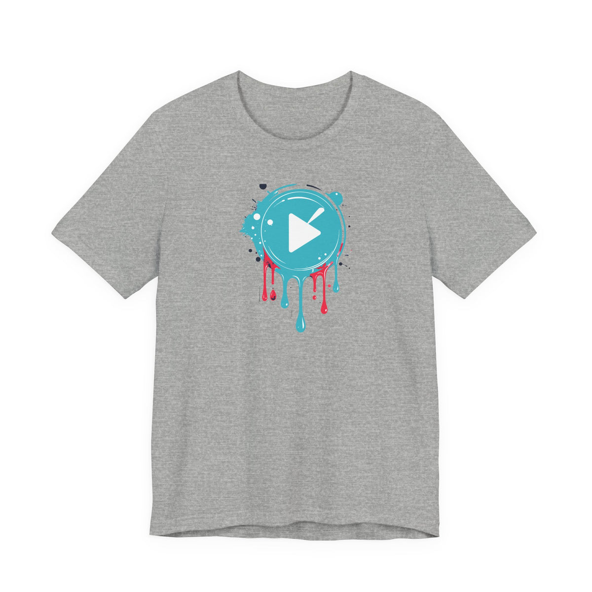 Play Button Paint Splash Graphic T-Shirt