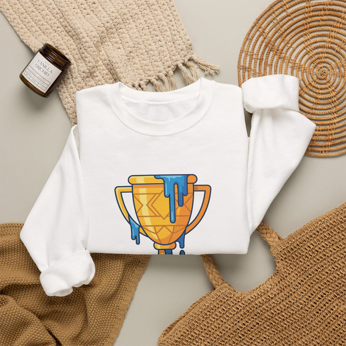 Trophy Cup Crewneck Sweatshirt – Winner’s Celebration Pullover