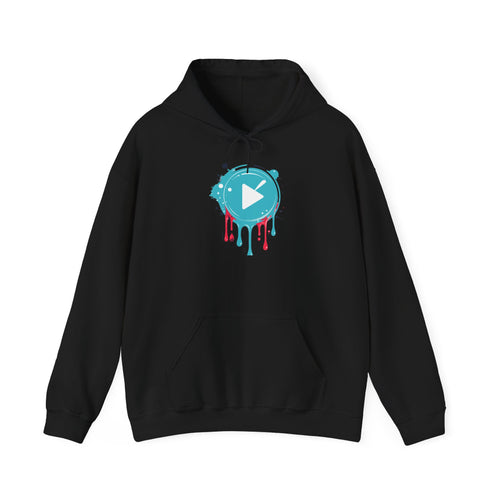 Colorful Dripping Play Button Hoodie