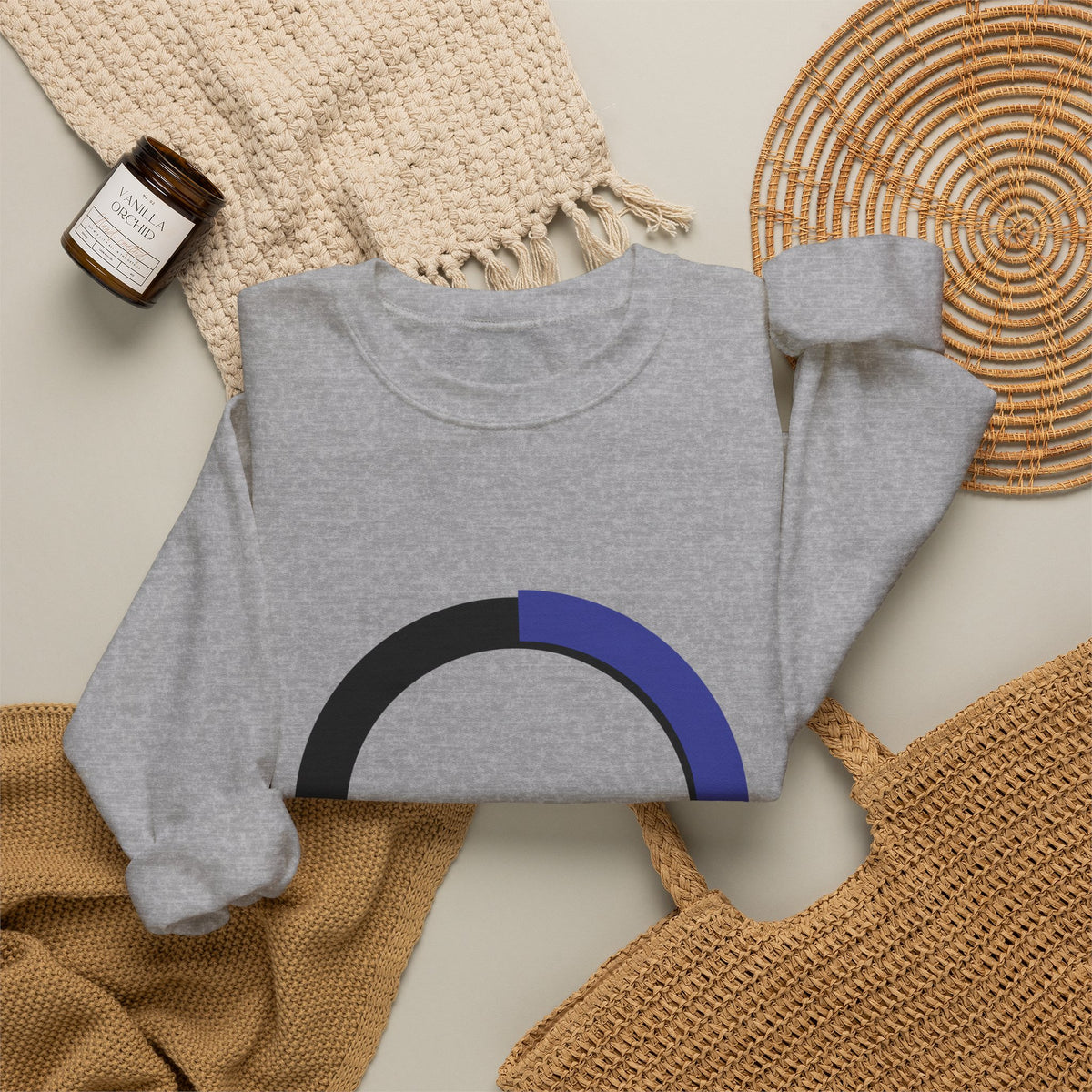 Minimalist Progress Ring Crewneck Sweatshirt