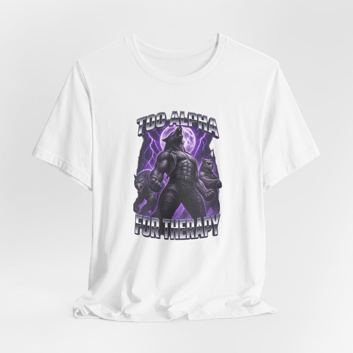 Too Alpha for Therapy Wolf Meme T-Shirt
