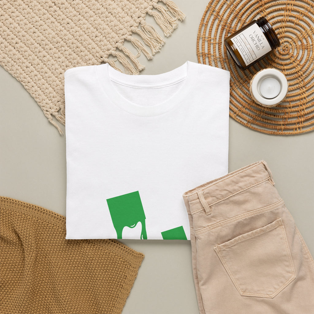 Green Paint Drip Graphic T-Shirt