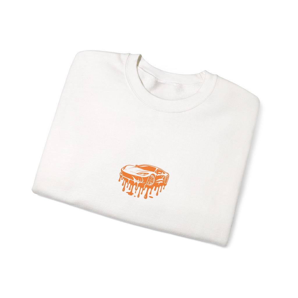 Retro Orange Dripping Mushroom Crewneck Sweatshirt