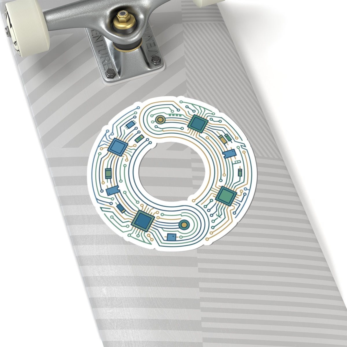 Tech Circuit Ring Kiss-Cut Sticker