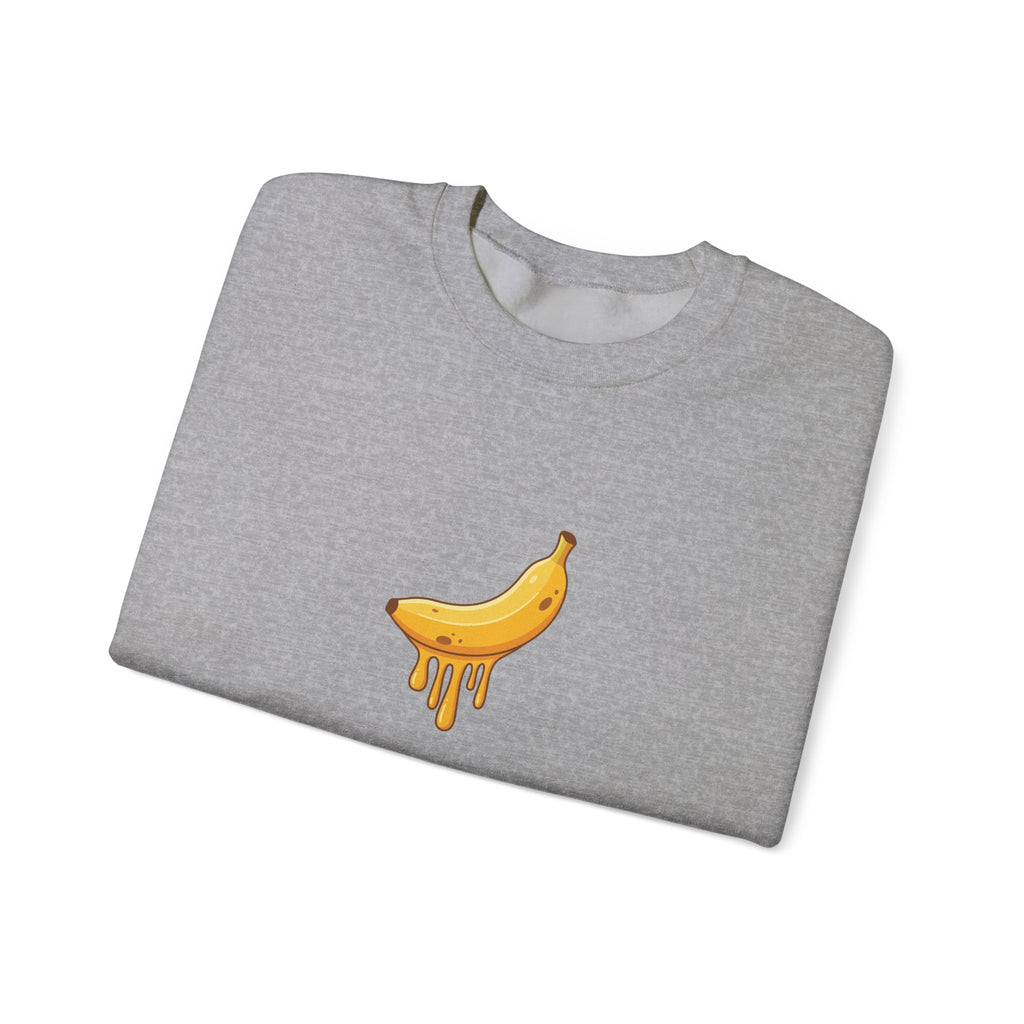 Playful Melting Banana Crewneck Sweatshirt