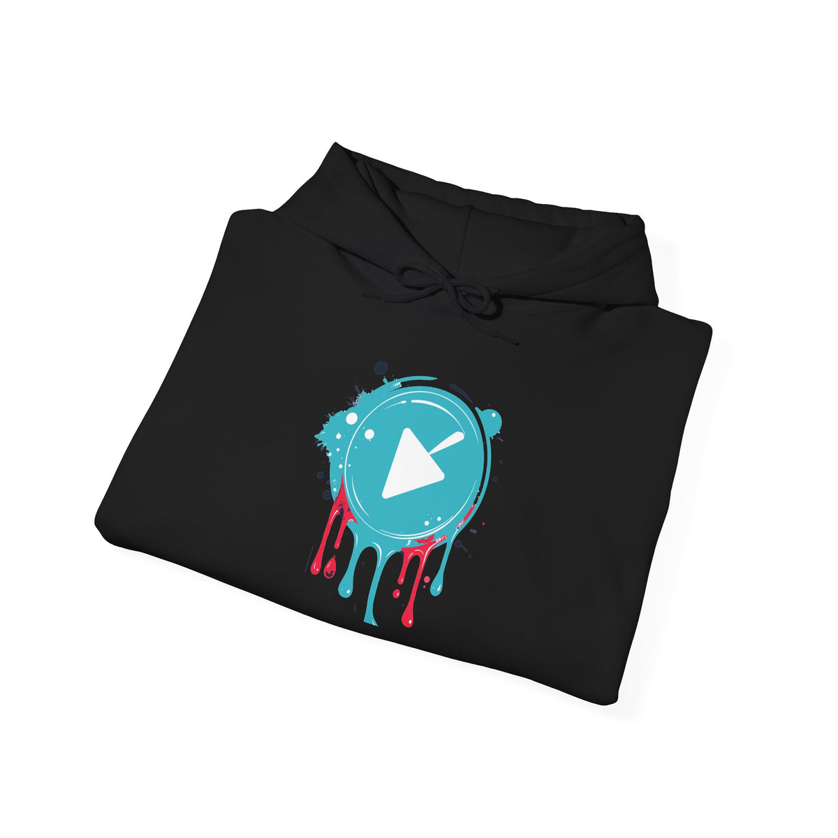 Colorful Dripping Play Button Hoodie