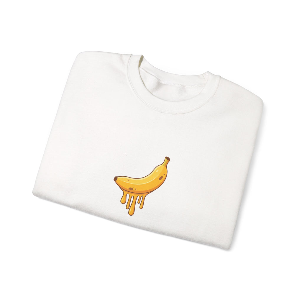 Playful Melting Banana Crewneck Sweatshirt