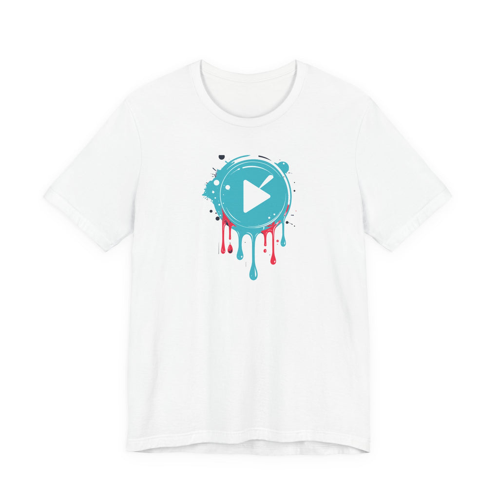 Play Button Paint Splash Graphic T-Shirt