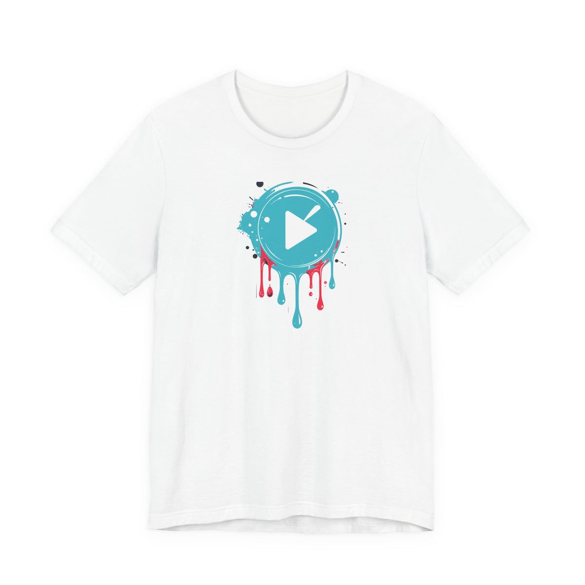 Play Button Paint Splash Graphic T-Shirt
