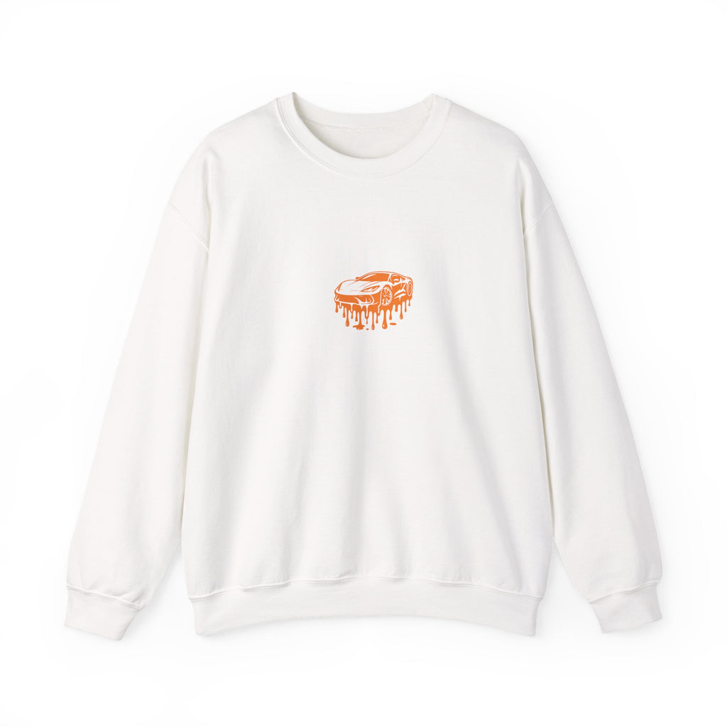 Retro Orange Dripping Mushroom Crewneck Sweatshirt