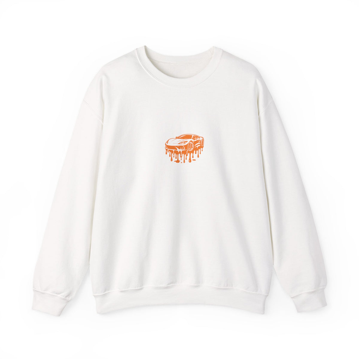 Retro Orange Dripping Mushroom Crewneck Sweatshirt