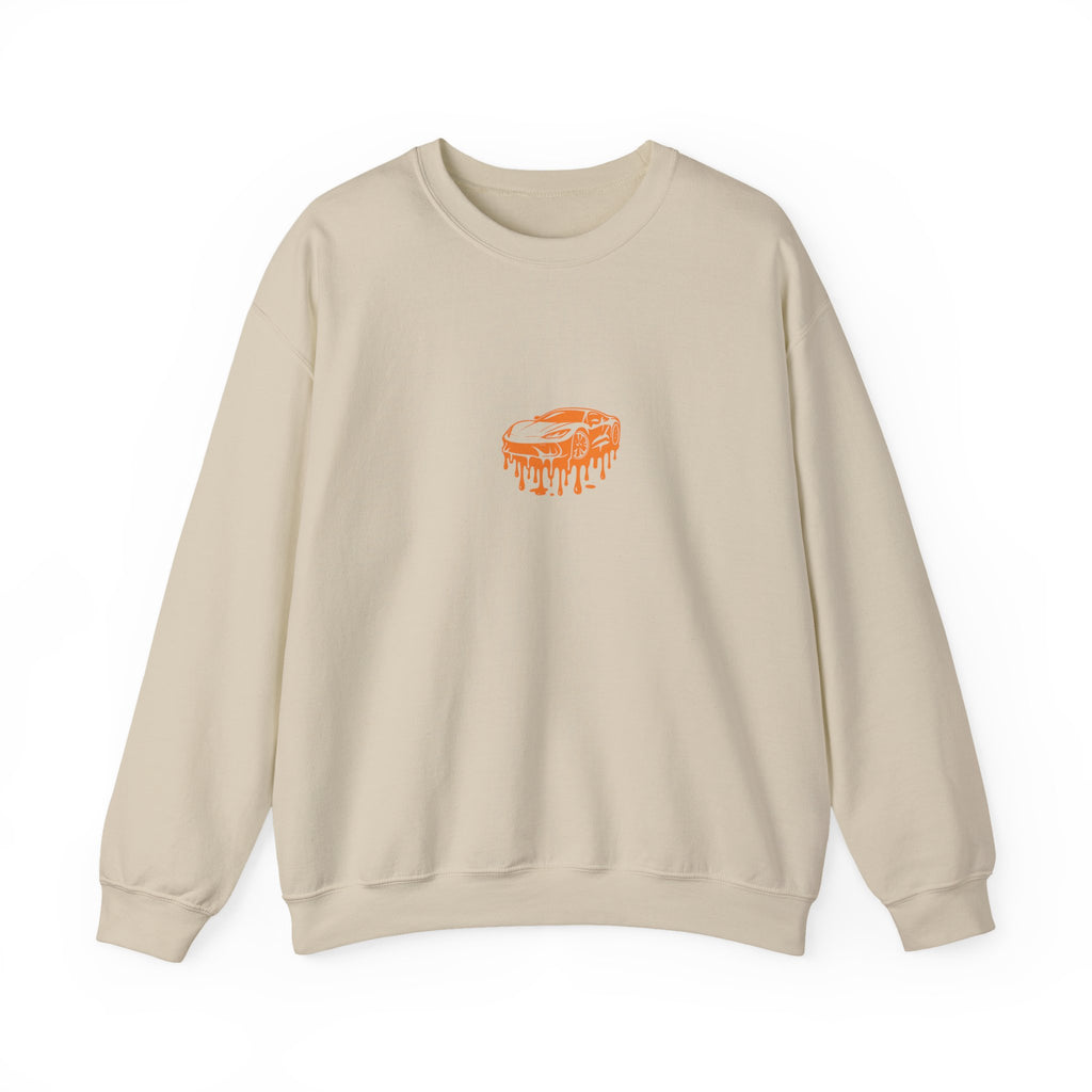 Retro Orange Dripping Mushroom Crewneck Sweatshirt