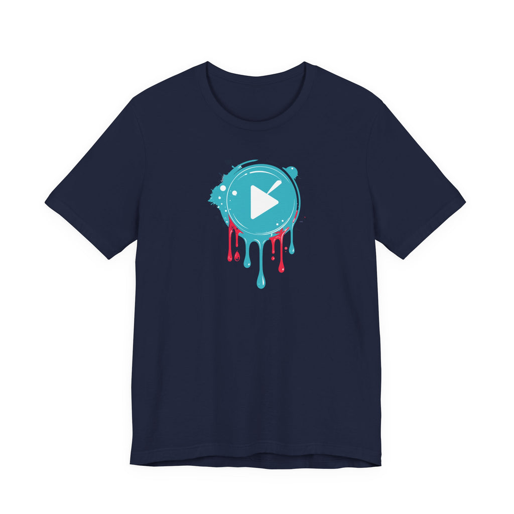 Play Button Paint Splash Graphic T-Shirt