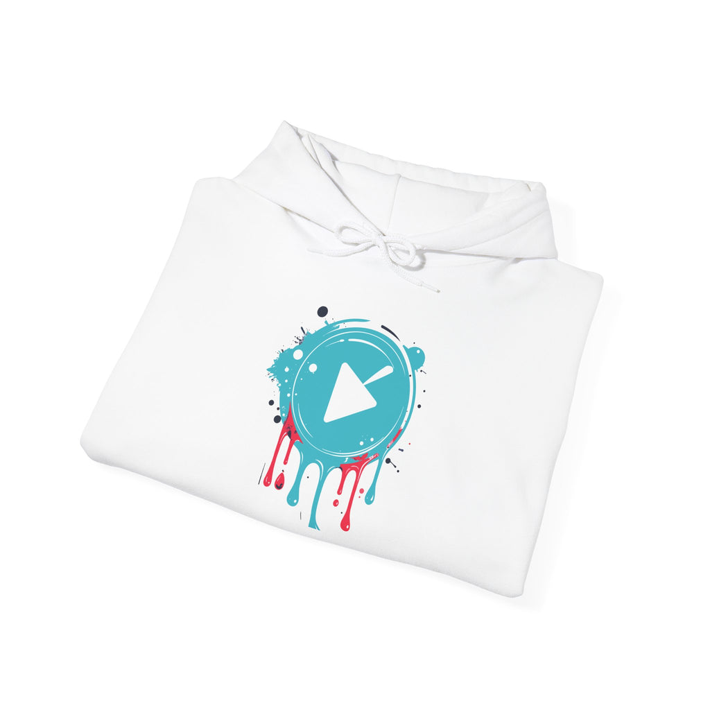 Colorful Dripping Play Button Hoodie