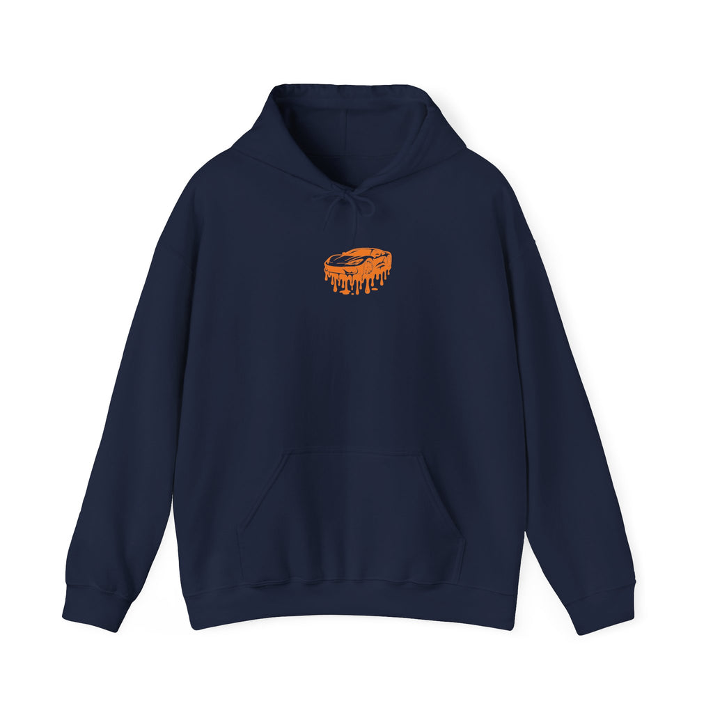 Retro Orange Graphic Hoodie