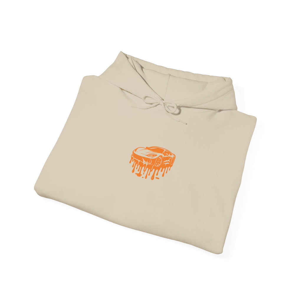 Retro Orange Graphic Hoodie