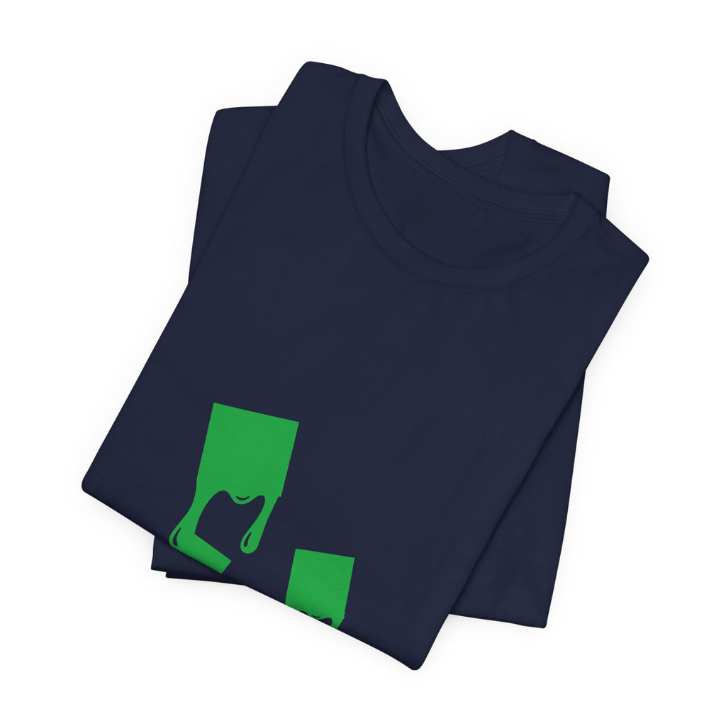 Green Melting Paint Drips Graphic T-Shirt