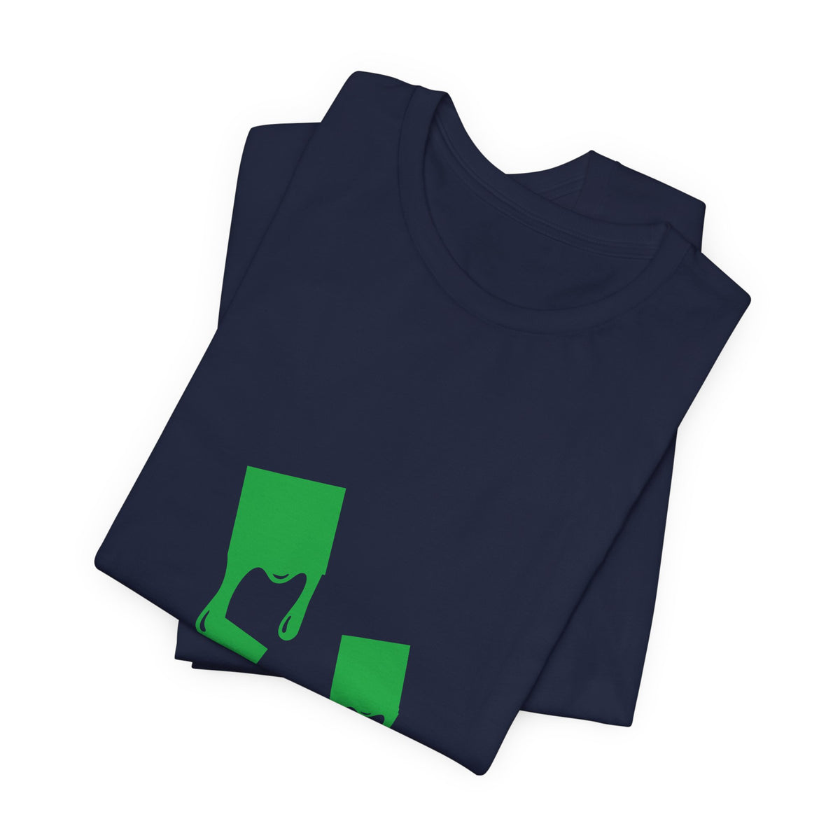 Green Melting Paint Drips Graphic T-Shirt