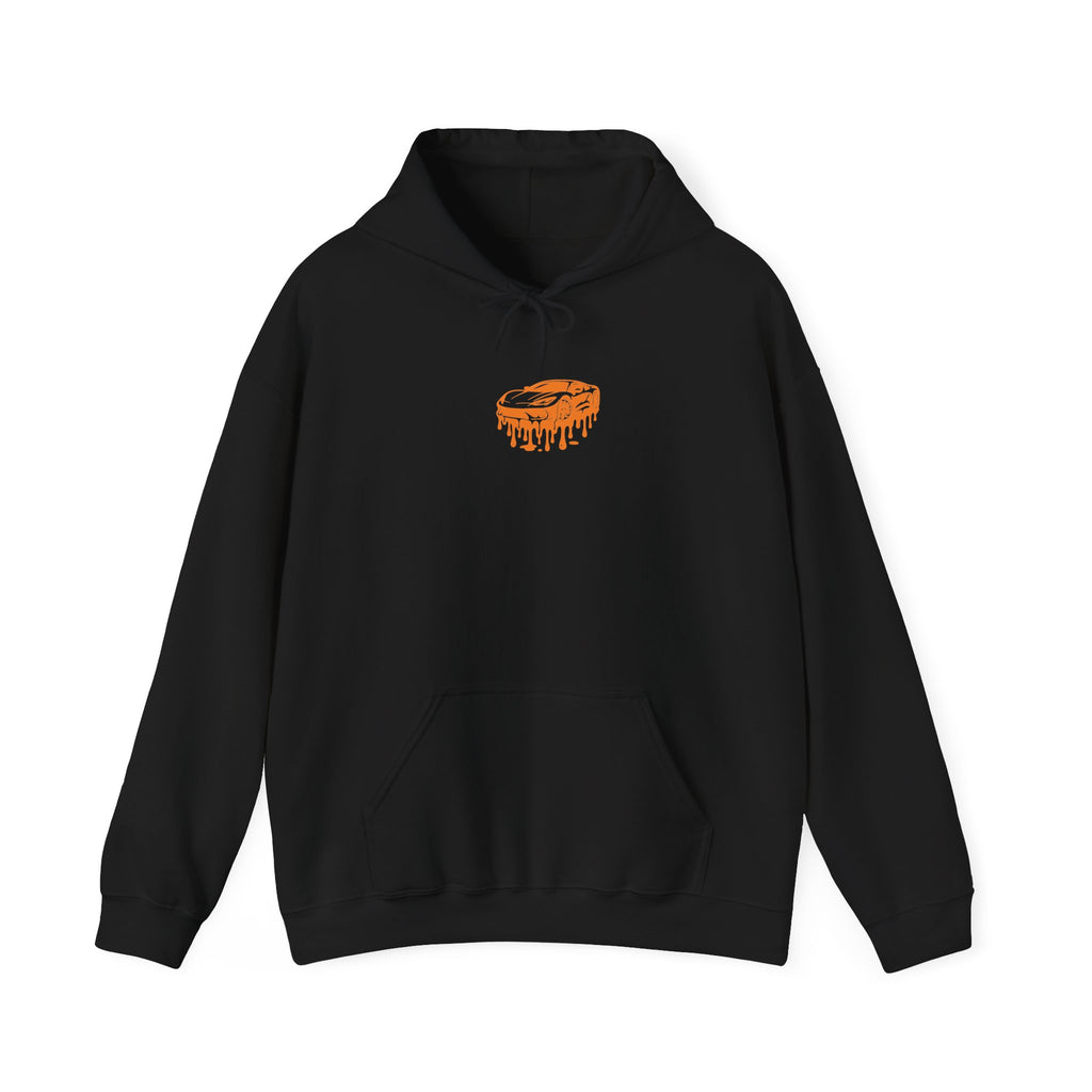Retro Orange Graphic Hoodie