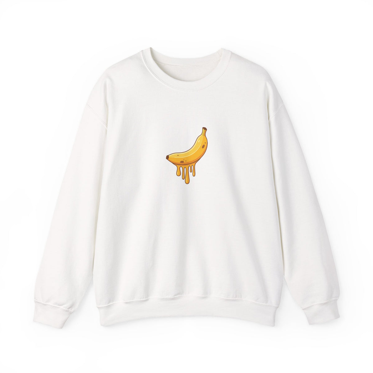 Playful Melting Banana Crewneck Sweatshirt