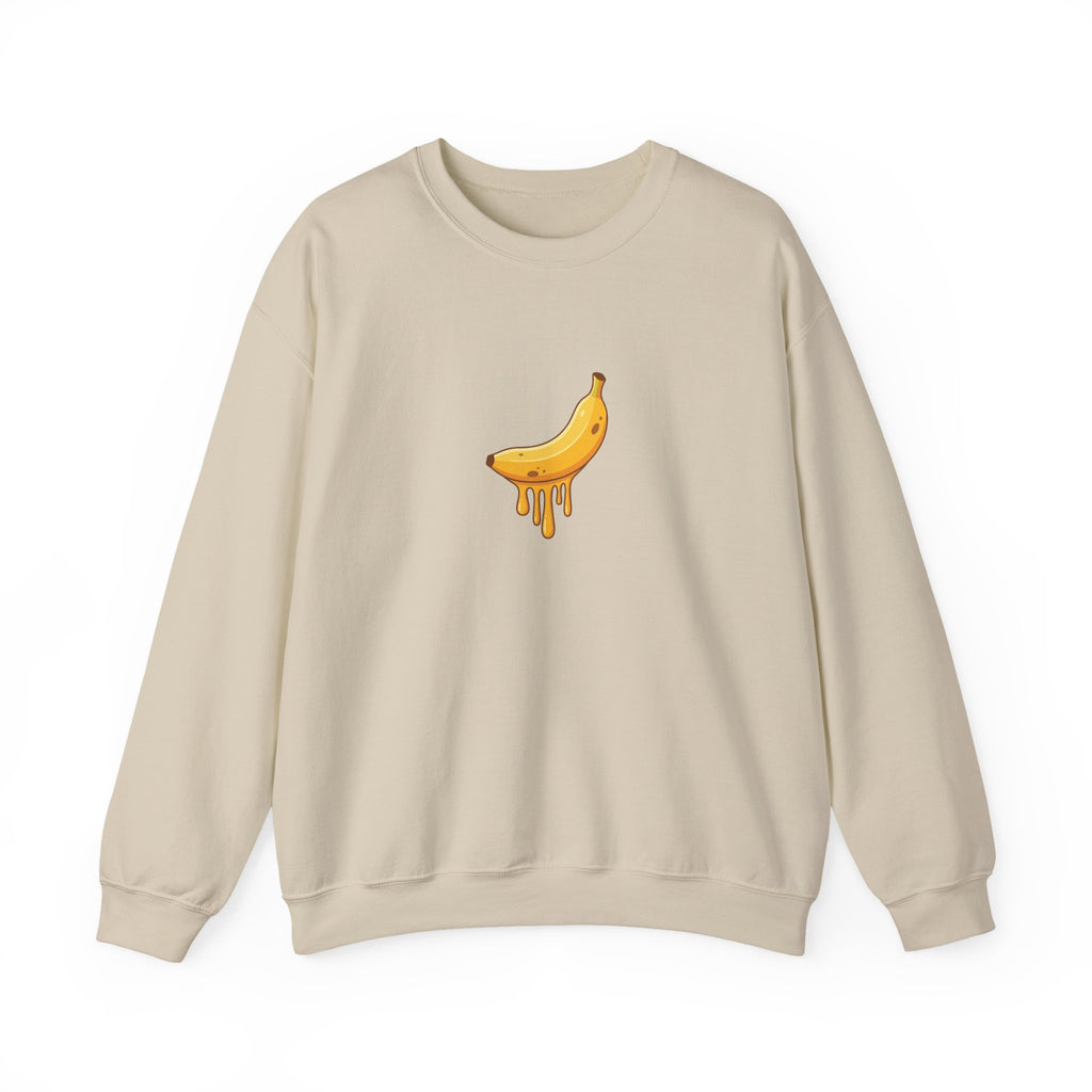 Playful Melting Banana Crewneck Sweatshirt