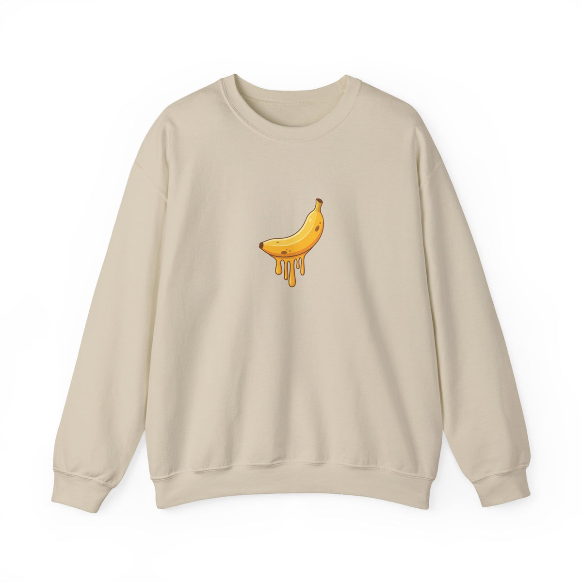Playful Melting Banana Crewneck Sweatshirt