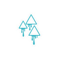 Melting Geometric Triangles Kiss-Cut Stickers