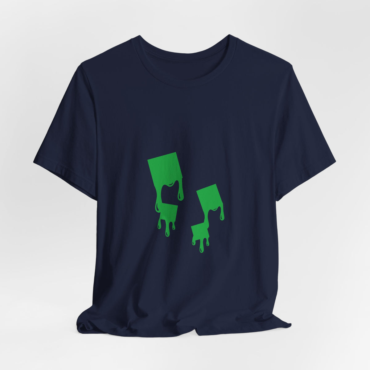 Green Melting Paint Drips Graphic T-Shirt