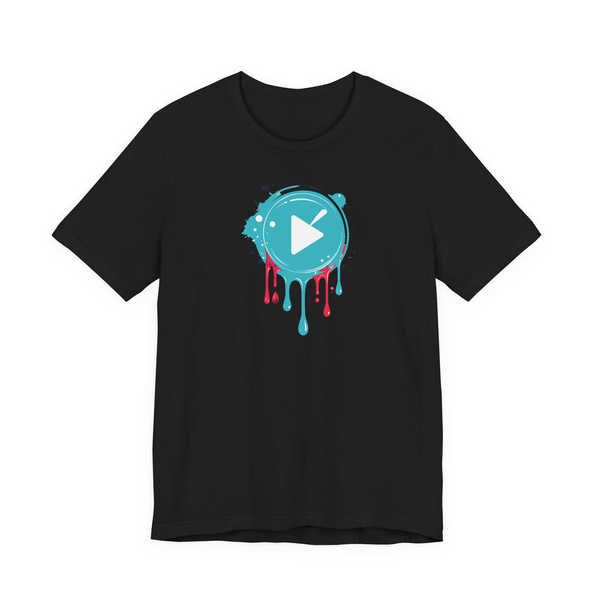 Play Button Paint Splash Graphic T-Shirt