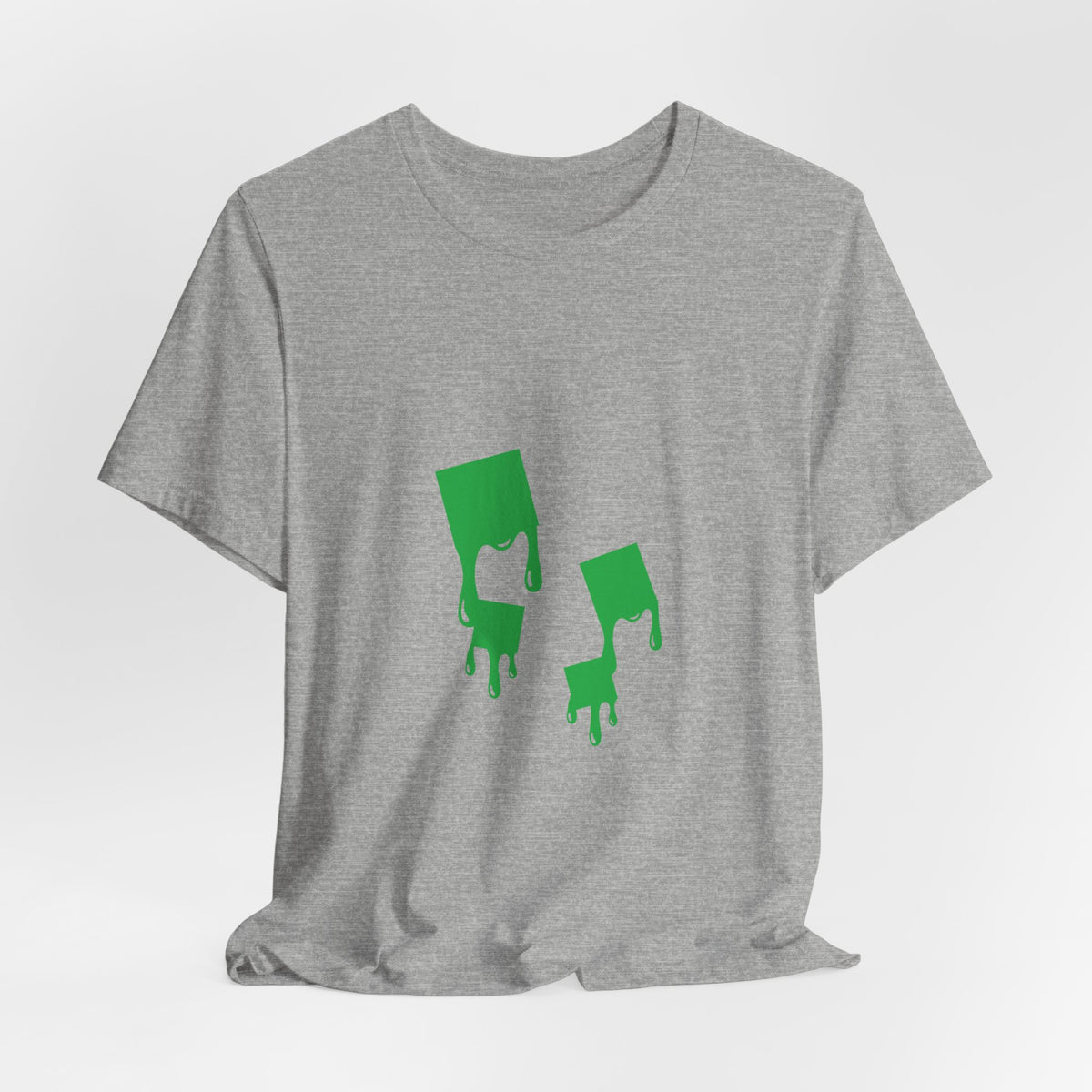 Green Melting Paint Drips Graphic T-Shirt
