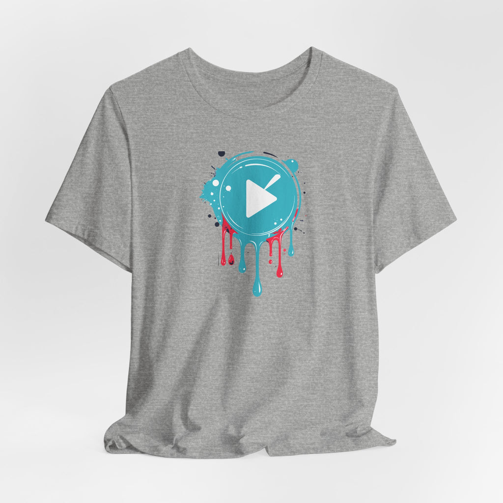 Play Button Paint Splash Graphic T-Shirt
