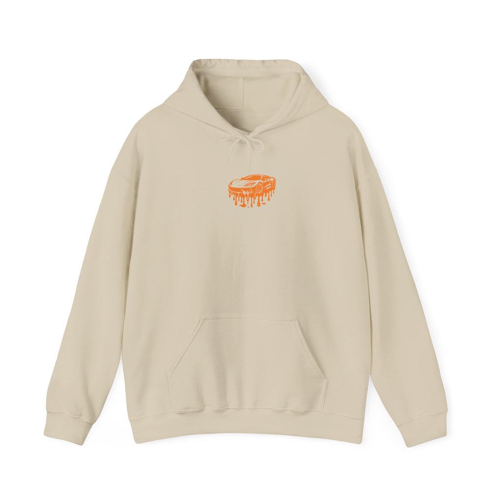 Retro Orange Graphic Hoodie