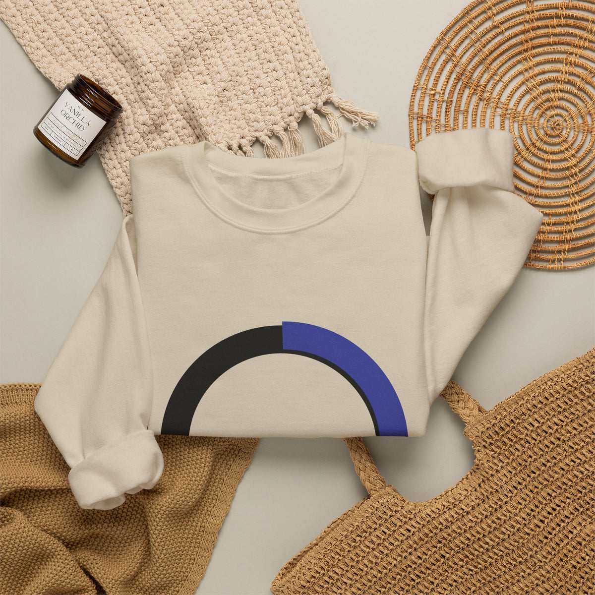 Minimalist Progress Ring Crewneck Sweatshirt