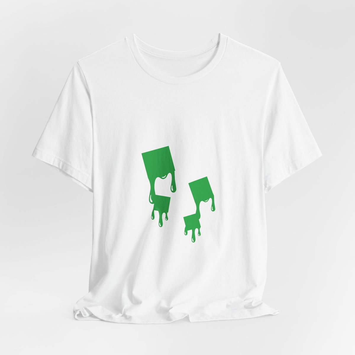 Green Melting Paint Drips Graphic T-Shirt