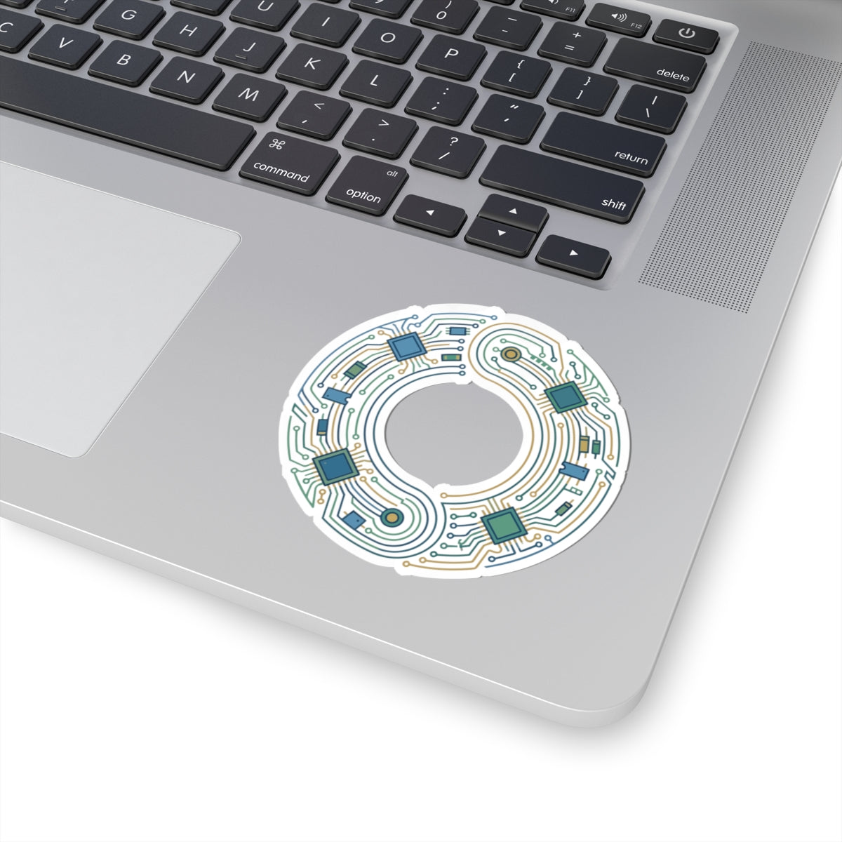 Tech Circuit Ring Kiss-Cut Sticker