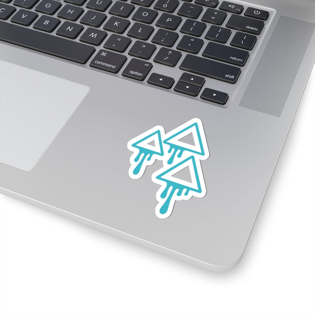 Melting Geometric Triangles Kiss-Cut Stickers
