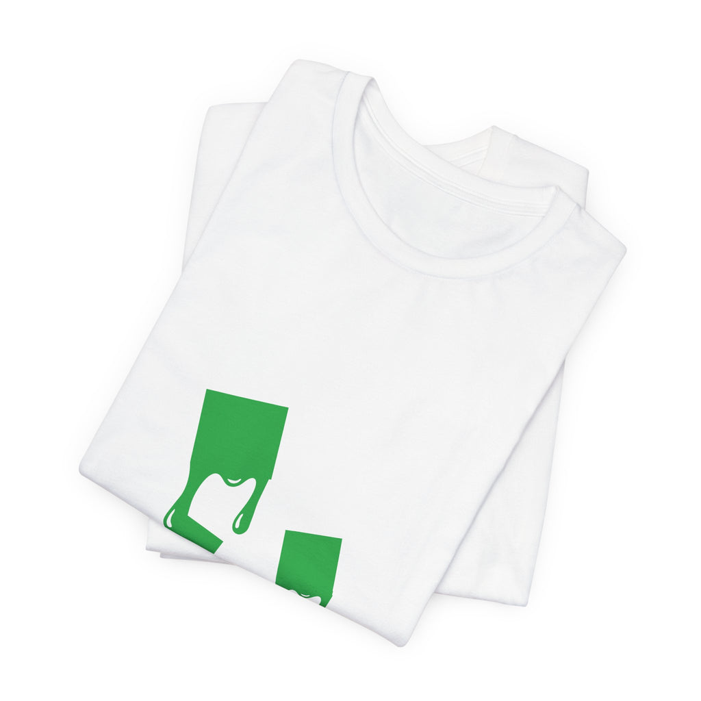 Green Melting Paint Drips Graphic T-Shirt