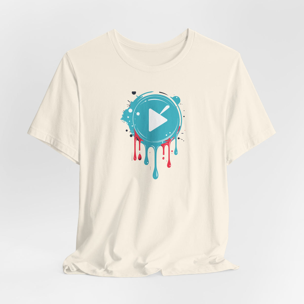 Play Button Paint Splash Graphic T-Shirt