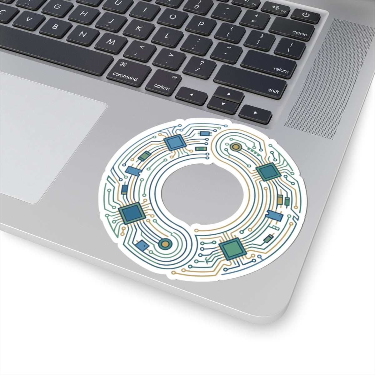 Tech Circuit Ring Kiss-Cut Sticker