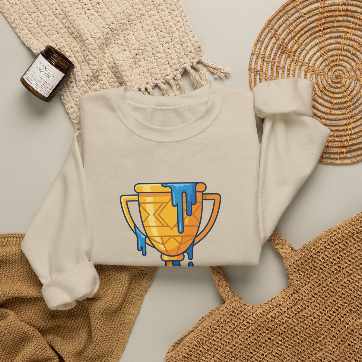 Trophy Cup Crewneck Sweatshirt – Winner’s Celebration Pullover