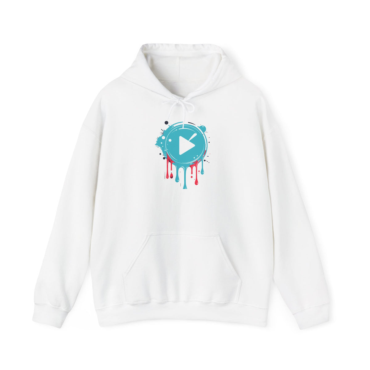 Colorful Dripping Play Button Hoodie