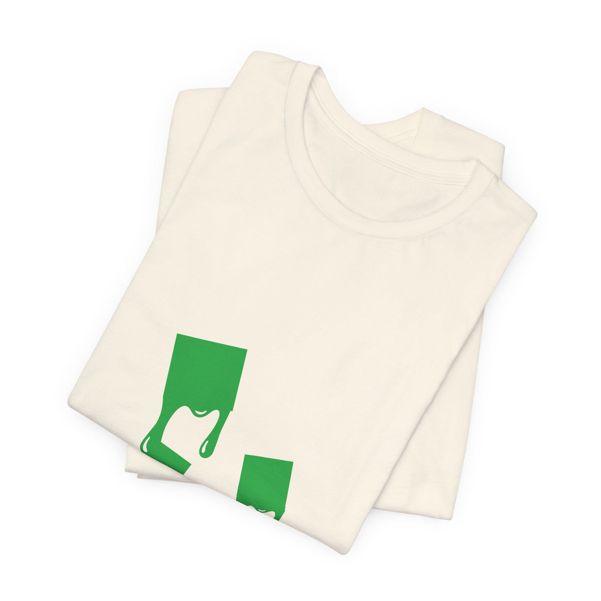 Green Melting Paint Drips Graphic T-Shirt