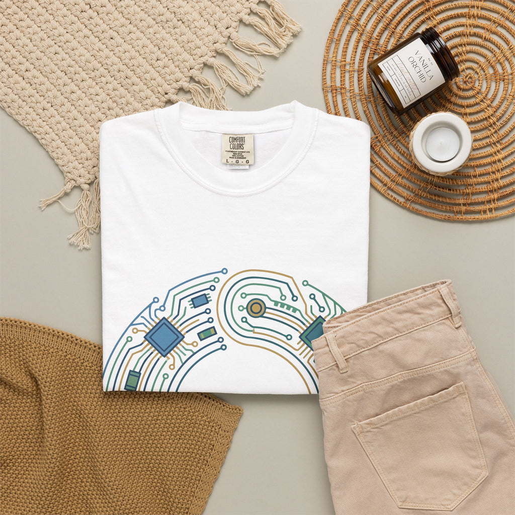 Geometric Circuit Ring T-Shirt